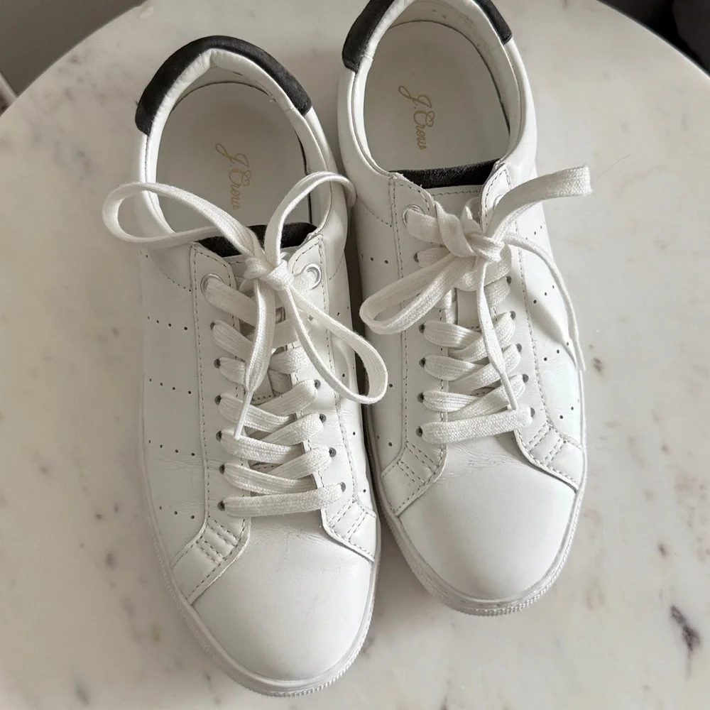 J crew Saturday Sneakers With Dark Suede Detail Size 8